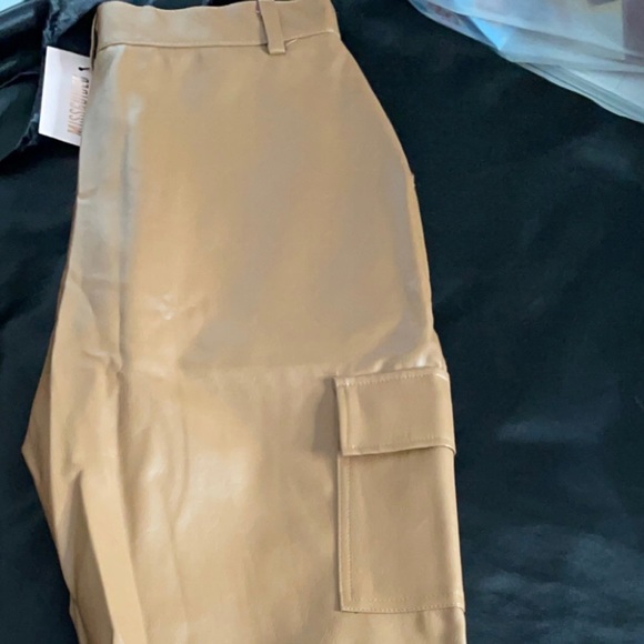 NEW Missguided Toffee Tall Faux leather Cargo Pants | BRAND NEW-NEVER WORN‼️ - Picture 8 of 12